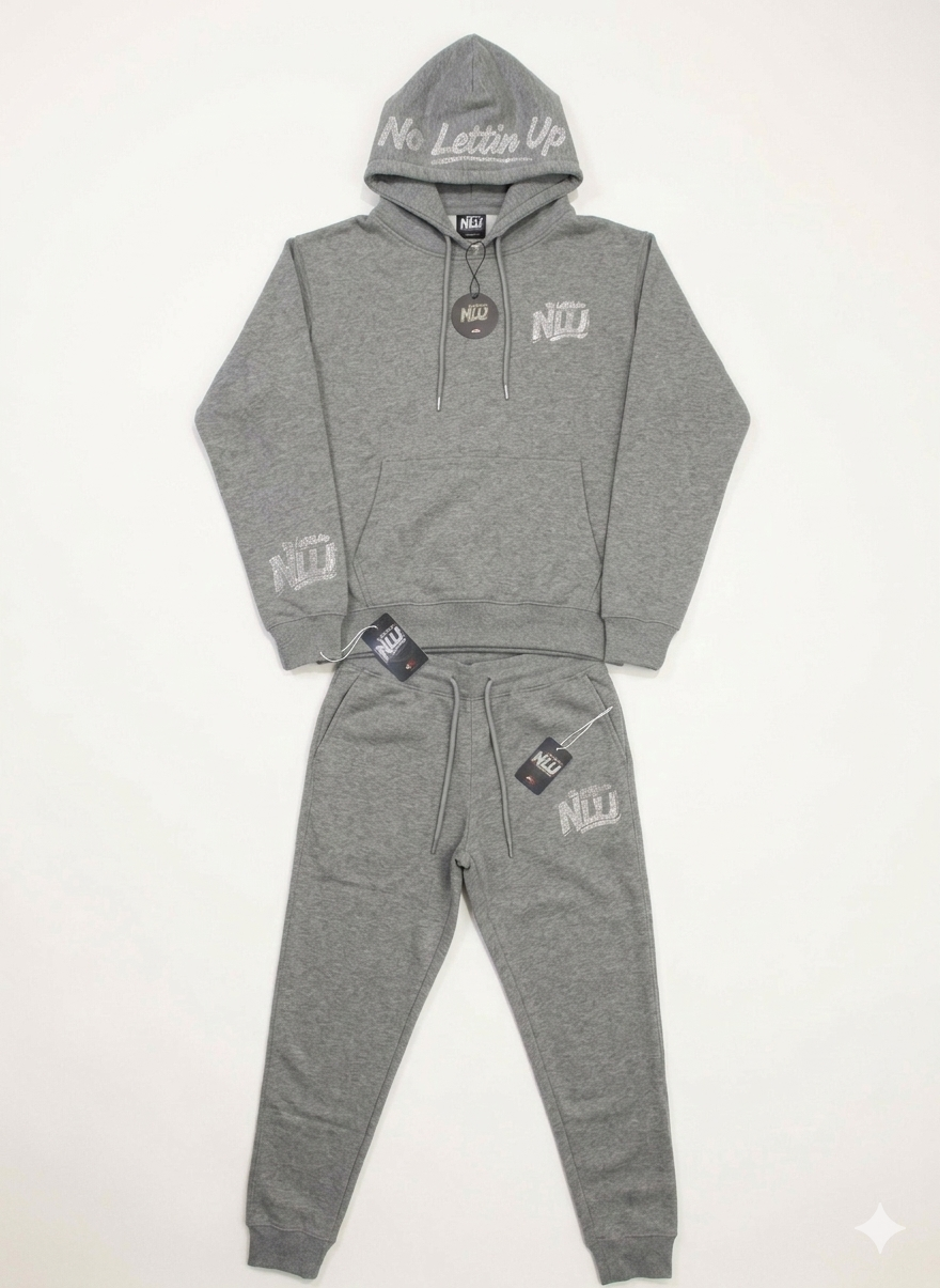NLU SMOOTH GRAY SWEATSUIT SET